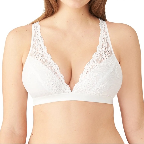 Wacoal Embrace Lace Soft Cup Bra White 38 NWOT - Picture 1 of 4